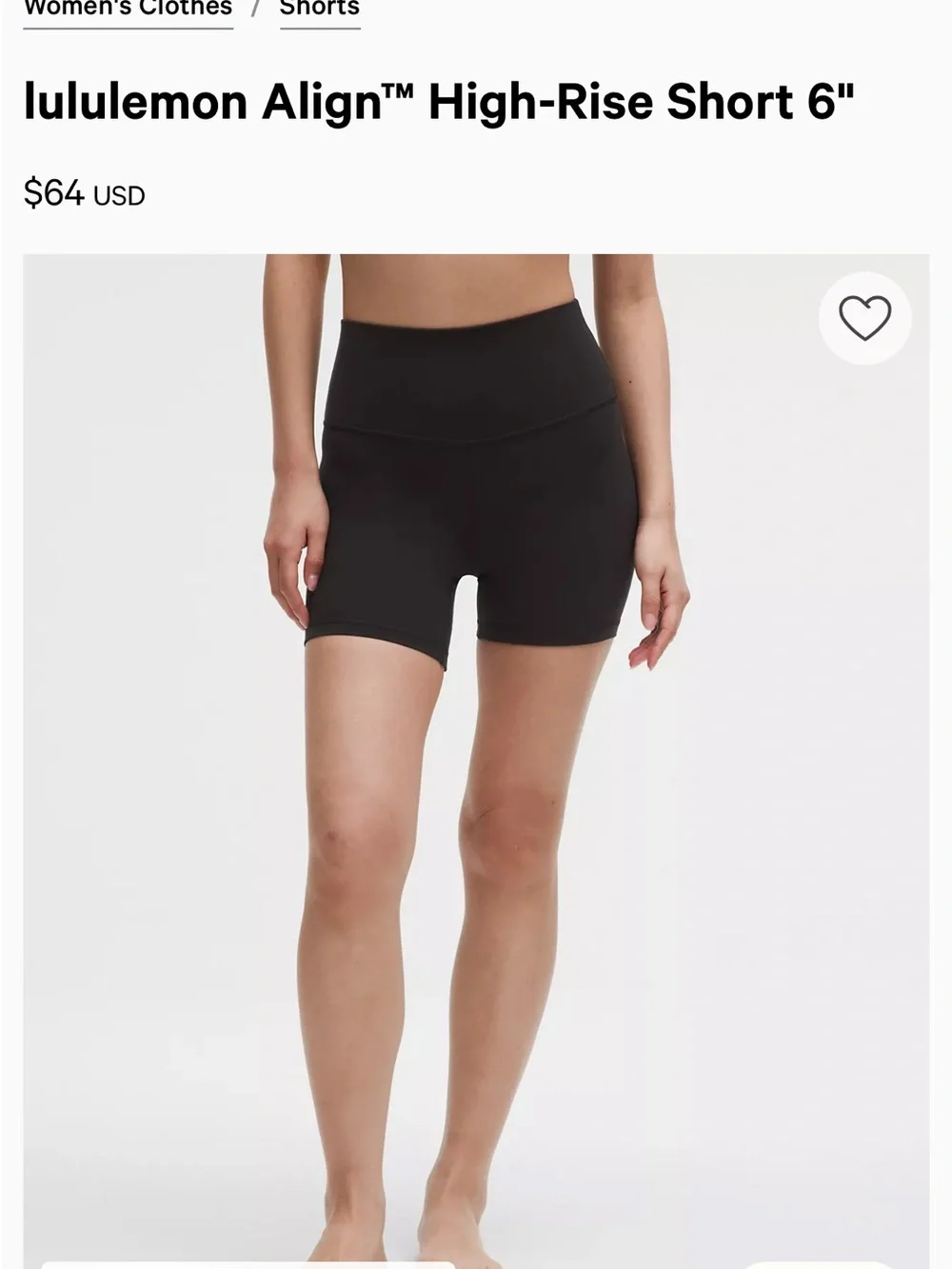 lululemon athletica Align High-Rise Bike Shorts in Black